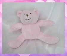 Doudou Peluche Ours Rose Assis Okaidi Obaibi