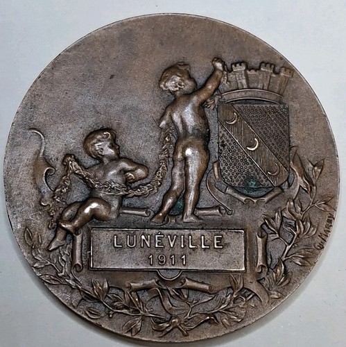Médaille bronze lunéville - médaille, en
