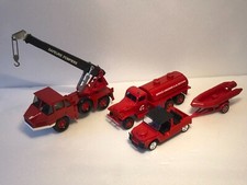 Lot 3 Solido des Sapeurs Pompiers Citroën Méhari, Grue Richier, GMC 6x6 FF