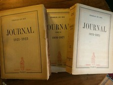 Charles du Bos.Journal 1921-1923,1924-25,1926-27.Editions originales 1946-48-49.