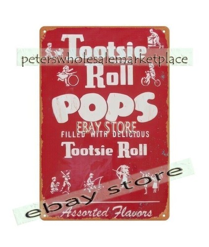 Tootsie roll pop metal - roll, tin