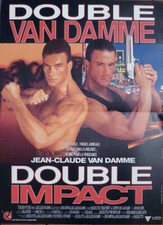 DOUBLE IMPACT - VAN DAMME/ HONG KONG / TWIN - ORIGINAL FRENCH MOVIE POSTER