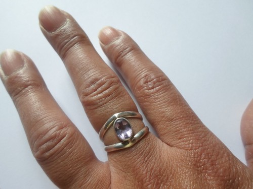 Bague argent massif - en,