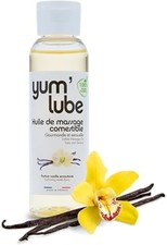 Yum'Lube | Huile de Massage Comestible Érotique Vanille - Huile Massage Sensu...