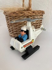 3 ⚜️  Ancien Jouet Hélicoptère Fisher Price Police Année 1981 Vintage