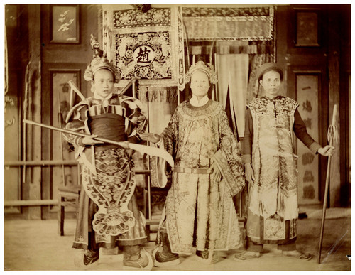 Trois acteurs annamite - trois, l'annamite