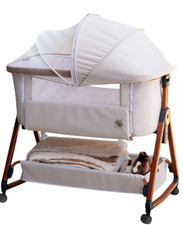 LIT BÉBÉ BERCEAU KUNU BALANÇOIRE CHAISE LONGUE RÉGLABLE 92X58CM 3 EN 1 + SAC