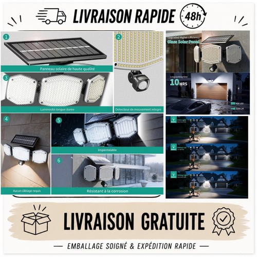 Projecteur solaire extérieur