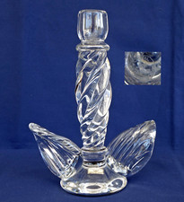 SAINT-LOUIS - Bougeoir en Cristal Torsadé  Candlestick ca 1930 Signé