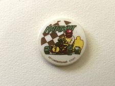 Vintage Pin Badge Button Advertising Karting Go-Karts Motor Sports Rare!