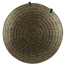 Gong - tibétain -Om mani padme hum - Mantra - 32 cm - 13" -  Méditation  - 1680