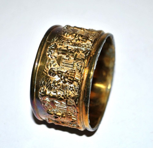 Rond serviette doré - serviette, ancien