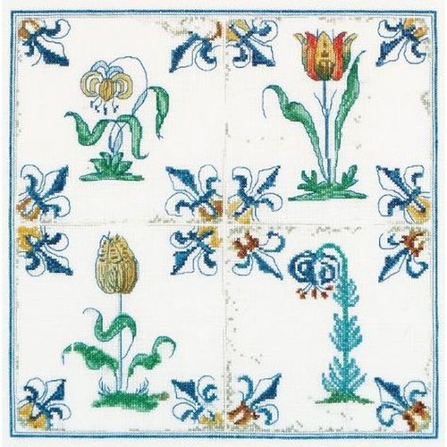 Carreaux anciennes fleurs 485 - carreaux,