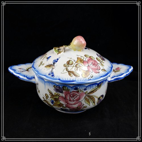Superbe bol couvert - superbe, faience