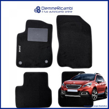 Série 4 Tapis - de Sol Moquette Noirs Pour Peugeot 2008 à Partir 2013 Au 2019