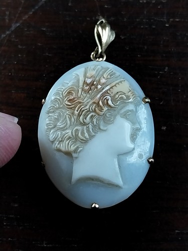 Camee ancien monte 18k 2 - camee,