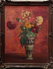 Tableau peinture ancienne Nature Morte Andrée Préville 