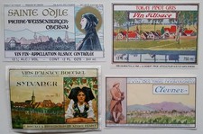 🌟 SPINDLER Lot 7 Etiquettes VIN anciennes -Ste Odile Tokay Obernai Alsace