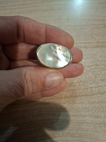 Bague argent nacre taille - et,