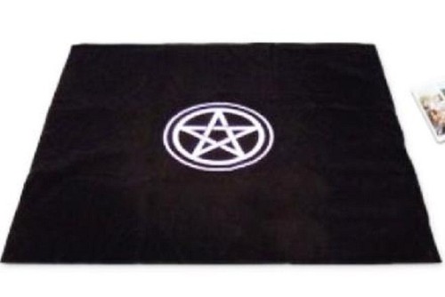 Tapis pentagramme velour - ,