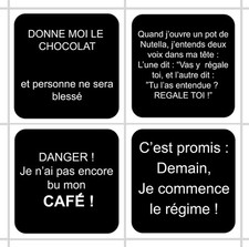 4 X AUTOCOLLANTS MESSAGE