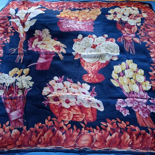 écharpe gucci motif fleurs - Écharpe,