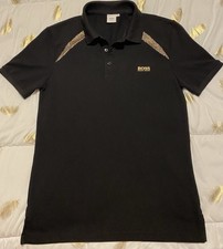 polo noir authentique HUGO BOSS neuf sans étiquette taille 16-M