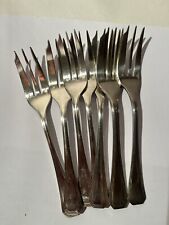 CHRISTOFLE BOREAL lot 8 Fourchette à gâteaux, dessert métal argenté art deco