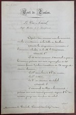 Toulon. Dispositions pour