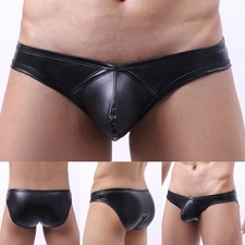 Sexy Hommes Faux Cuir String