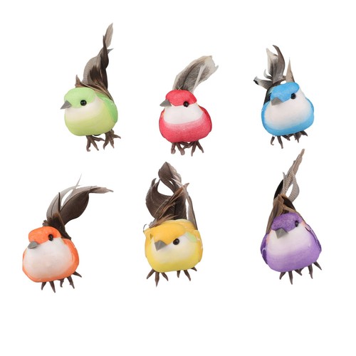 Faux plume oiseau - 6x,