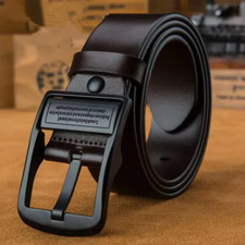Ceinture de Luxe pour Homme en Cuir PU - Longueur Réglable 125 cm - Coffee
