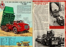 1962 DOCUMENT (ref CG 30)    CAMION BENNE BERLIET  T.100 par TAVARD