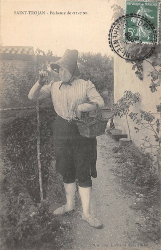 Cpa saint trojan pecheuse - cpa, 17