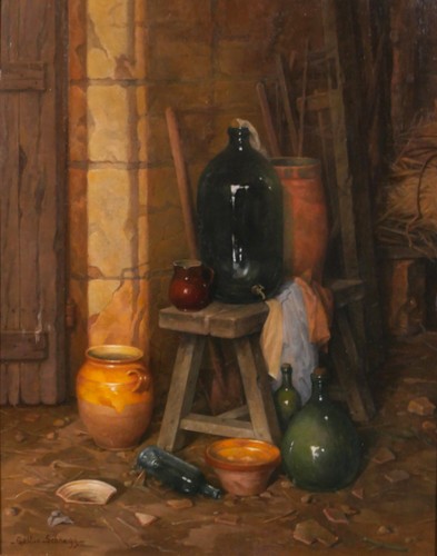 Tableau ancien gaston schnegg - tableau,