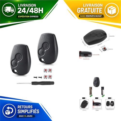 Coque clé renault - coque, boutons
