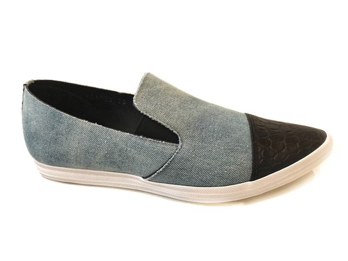 Croc toe denim all black - denim,,