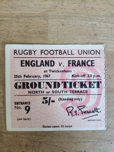 Ancien billet ticket rugby - ancien,