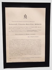 RENAUD Legentil FAIRE PART Castaing ALLARD Helot Beaulieu MOCHET Lefebvre 1897