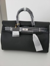 Sac à main Mac DOUGLAS Pyla Romy en Cuir De Buffle Noir Grand Modèle 
