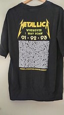 Metallica Wherever I May Roam 91-93 Tour Vintage 90s T-Shirt Short Sleeve Rare