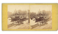 France, Marseille, Bassin du carénage, Tirage vintage, ca.1870, Stéréo  tirage