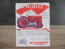 Catalogue prospectus Mc CORMICK – TRACTEUR Mc CORMICK L’UTILITY