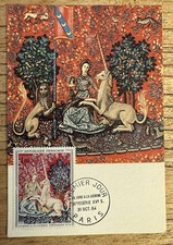 1964, Carte 1er Jour, La Dame à la Licorne, Tapisserie du XVeme Siècle