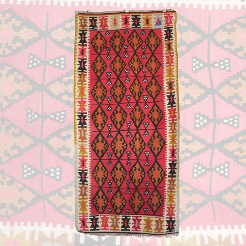 Tapis tribal vintage rouge - ,