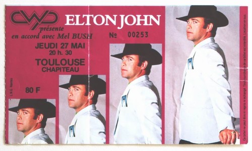 Elton john billet ticket stub - john,