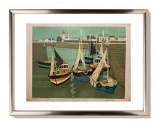 YVES GANNE (1935-2019) LITHOGRAPHIE ORIGINALE LE PORT DU GUILVINEC (113)