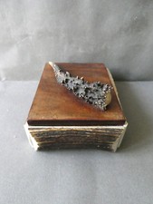 objet d'art populaire, cynégétique, boite avec bois de chevreuil, chasse