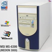 MSI MS-6399 MEDION 3000 Ordinateur PC PARALLÈLE WINDOWS 98 GEFORCE 3 TI 200 Jeux