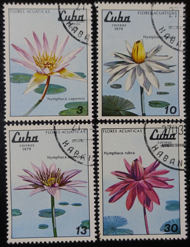 Timbres 1cuba fleurs - du,